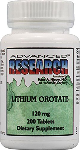 Dr. Hans Nieper Lithium Orotate Tablets, 120 mg, bf1ty 3Pack (200 Count Each )