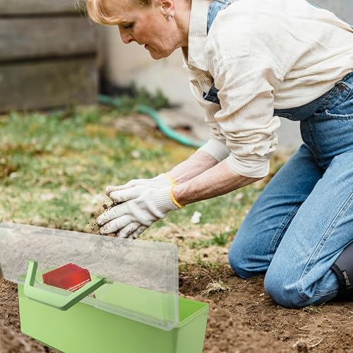 Image of Seed Packets Organizer with Handle - Seed Storage Organizer - Seed Organizer Storage Box - Garden Seed Holder Plastic