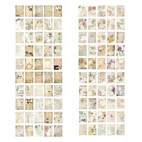 300 Sheets Vintage Journaling Scrapbooking Material Paper,Scrapbook Paper,Aesthetic Decorative Craft Paper, For Junk Journal Diary Journal Embellishment Supplies Diy Craft #TOP4
