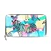 Fantasio Clutch Geldbörse mit Zebra- und Giraffenmotiv