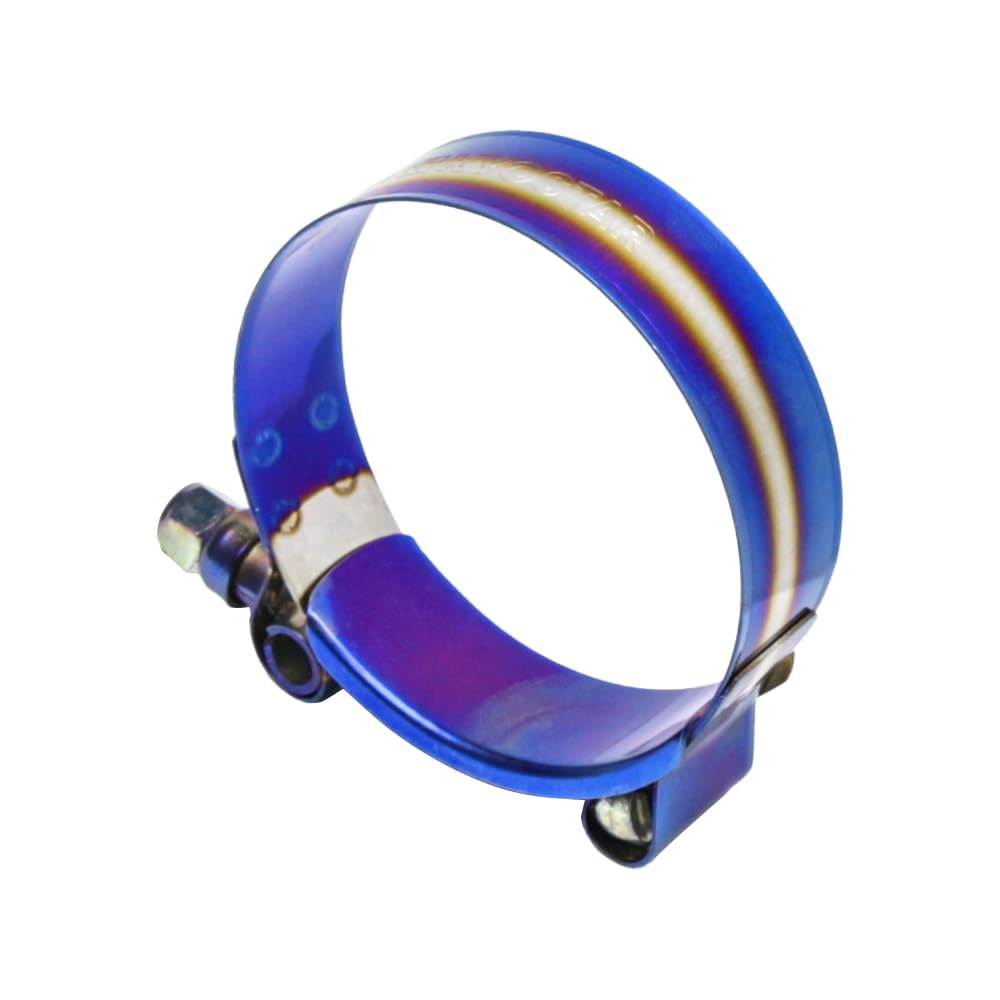 Kyostar 2.25" T-Bolt Hose Clamp Adjustable Stainless Steel Titanium Blue Clamp Diameter Ranger for 2.25 inch(59-67mm) - Image 2