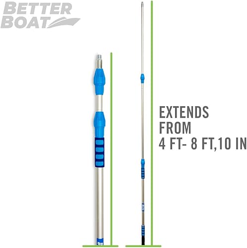 Miniatura 5 de Poste de extensión telescópico Varilla de extensión de poste extensible, cepillo telescópico para cubierta, gancho para barcos, poste para pintores,