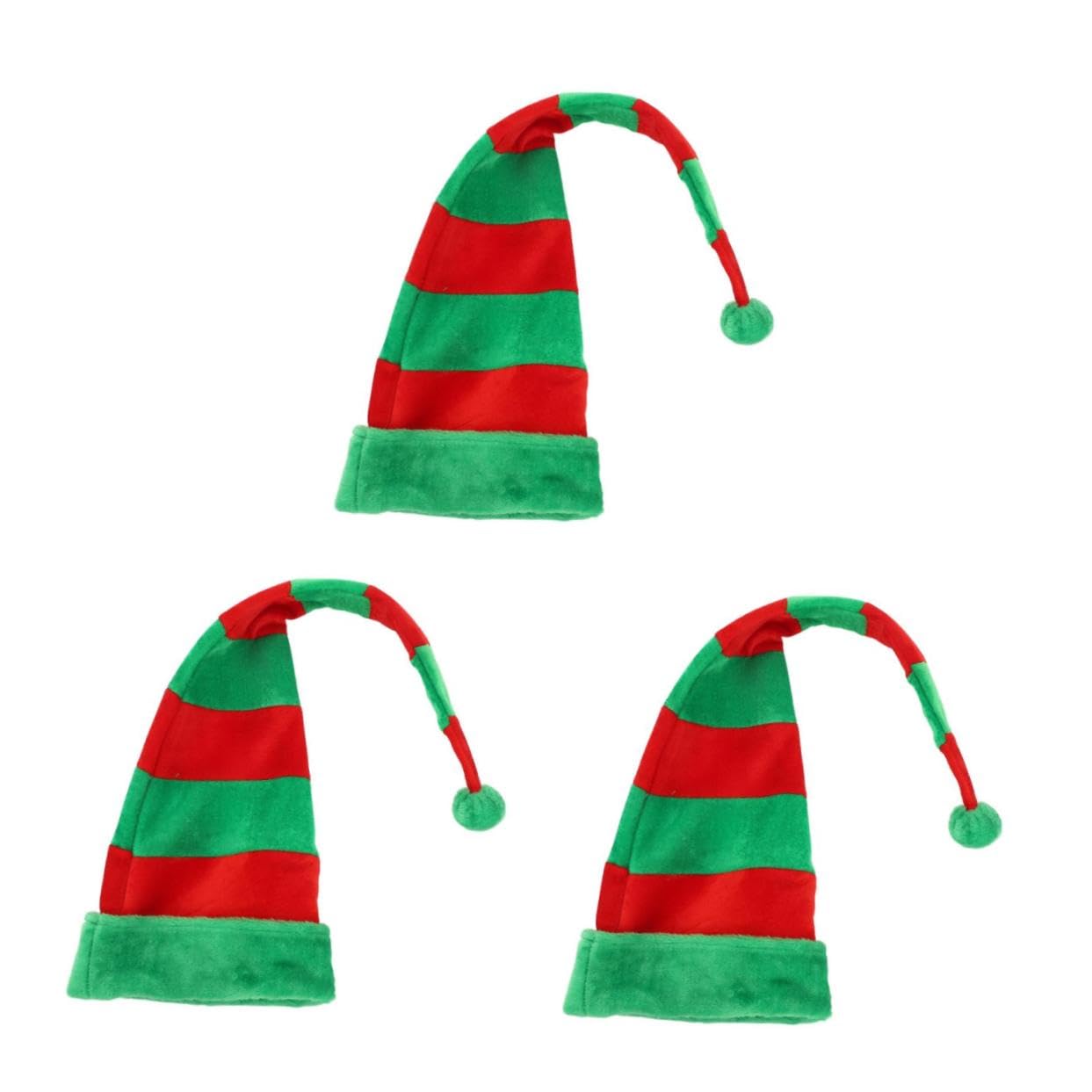 Gadpiparty 3 Pz Cappello Da Elfo Rosso e Verde Lunghi Cappelli Di Babbo Natale Cappelli Di Babbo Natale Per Adulti Novità Divertenti Cappello Da Festa Modellazione