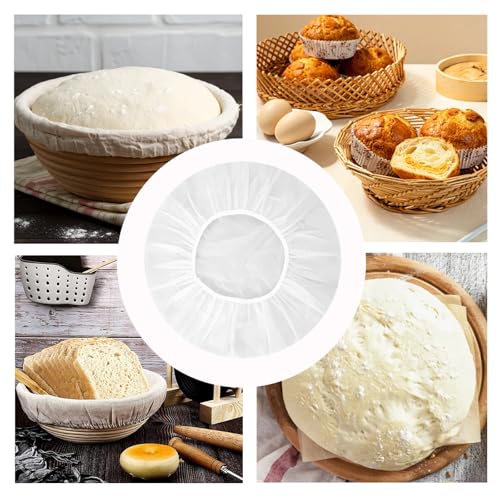 4 sztuki folii fermentacyjnej do przykrycia, wielokrotnego użytku, do pieczenia żywności, chleba, koszyka fermentacyjnego, akcesoria do przykrycia, do zaczyna, owalnej miski