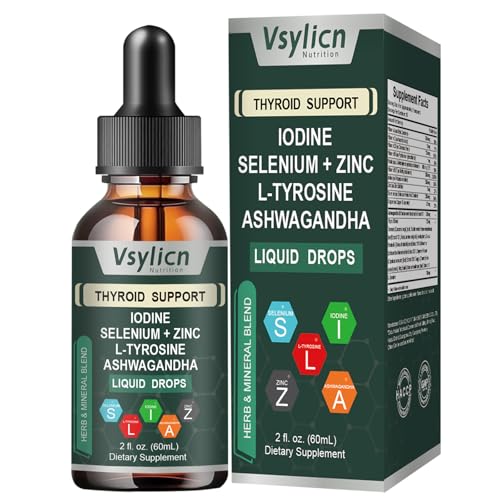 Gotas de Yodo Líquido | Suplemento para Tiroides, Energía y Metabolismo | Yodo Vegano y No transgénico, vegano, probado por terceros, altamente absorbible | 60ml