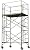 CBM Scaffold 2-Section Standing 11' High Scaffolding Rolling Tower System with guard Rail