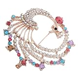 Broche paon - cette broche présente un magnifique motif de paon qui rayonne d'élégance et de raffinement, idéal pour toutes les occasions. broche à boucle en