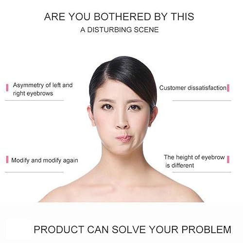 Miniatura 3 de Plantilla de maquillaje para cejas con tres puntos de posicionamiento, herramienta simétrica, regla de equilibrio de cejas para maquillaje