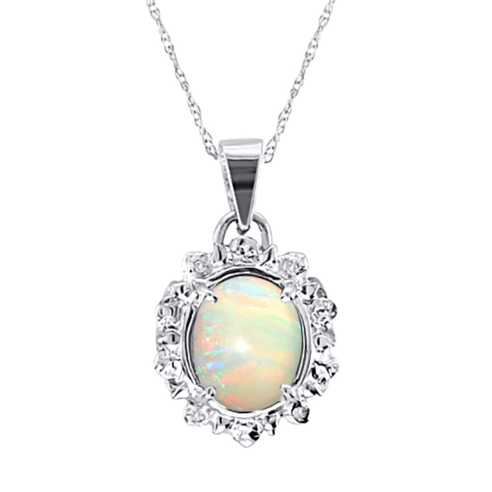 Halskette mit Onyx- und Diamant-Anhänger, Sterlingsilber, Onyx