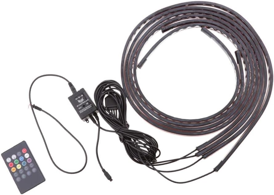 Enhance Your Car Interior with Wireless RGB Car Atmosphere LED s - Remote Control High Power Neon Glow for Under Foot Wells Wheel Arches and Grille