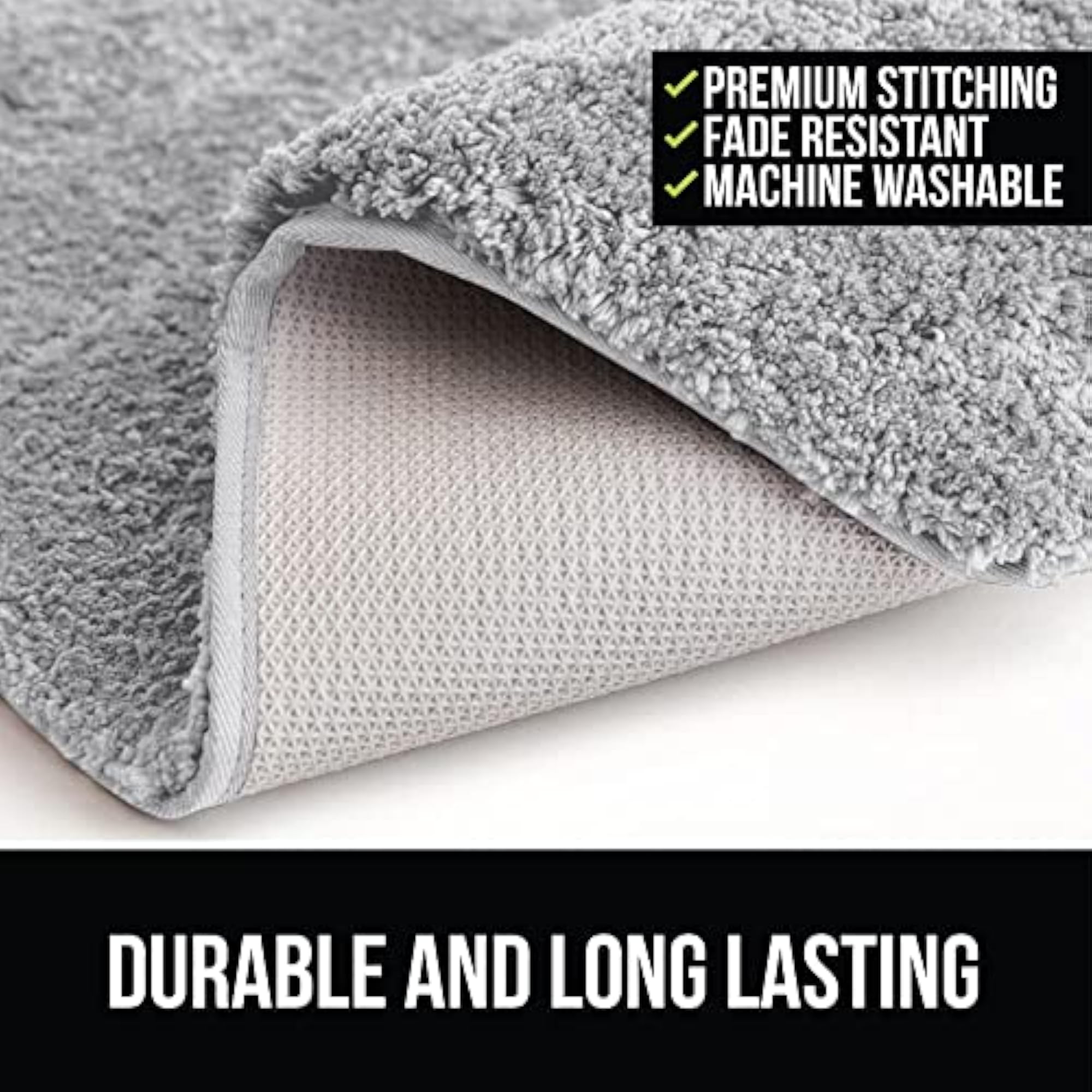 Soft & Fluffy Microfiber Bathroom Door Mat