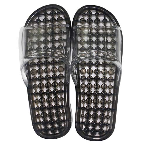 Massage Slippers,URBEST Spa Slippers, Feet Meridians Fashion Quick Drying Breathable Shower Slippers, Foot Massgaer Shoes, Spa Shoes (L, Black)