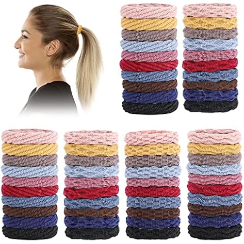 60 Piezas Gomas Pelo Algodón sin Costuras Cover
