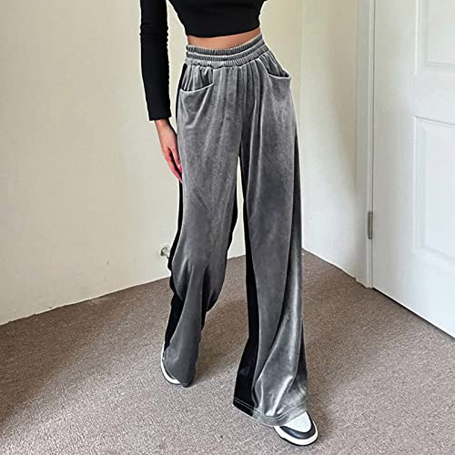LULER Effen damestas, rechte slang, los, rekbare yogabroek, kleurcontrast, vaste broek, damesbroek, outdoor - Afbeelding 6