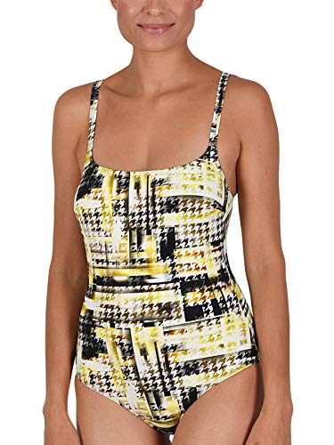 Preisvergleich Produktbild Naturana Badeanzug mit Bustier 73239 Gr. 44 in schwarz-Gold-weiß