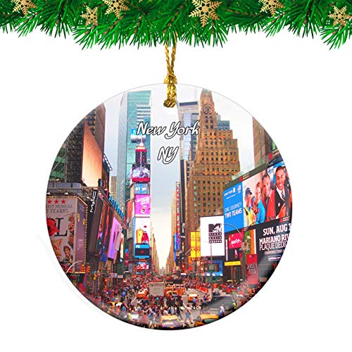 Weekino New York Times Square New York Usa Christmas Ornament Travel Souvenir Personalized Christmas Tree Pendant Hanging Decoration #TOP18