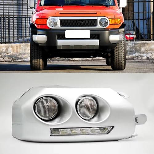 Luces diurnas DRL led para Toyota FJ Cruiser 2007-2014 con carcasa negra para parachoques 5