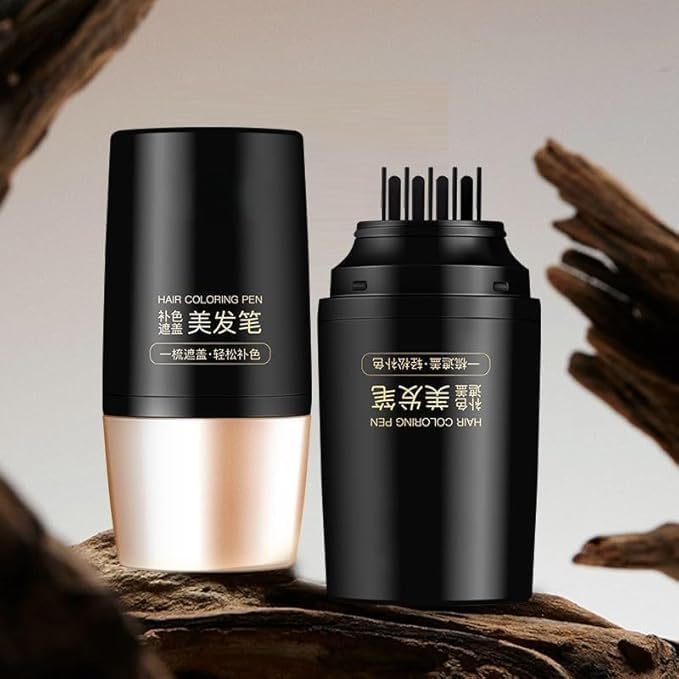 2 in 1 Hair Color Dye Stick Comb, Safe-And Waterproof and Sweat-Proof Hairs Dyes Comb,Instant and Best Hair Care, for Women & Men, Korean Hair Color Easy Application BLACK (BALCK)