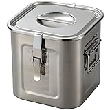 AG 18-8 目盛付 角型キッチンポット 30cm (手付) パッキン・フック付