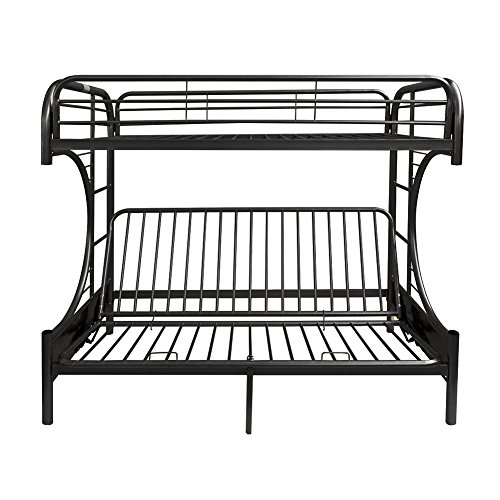 Acme Furniture Eclipse Futon Bunk Bed, Twin X-Large/Queen, Black #TOP1