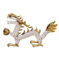 Amazon.co.jp: フォーカート 龍 クリア 龍全長:165mm 開運 金皇帝