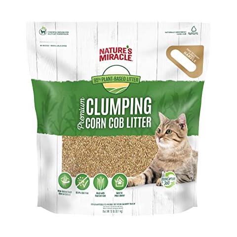 Nature's Miracle Premium Clumping Corn Cob Litter, Tough Odor Bio-Enzymatic Formula, Dust Free Cover