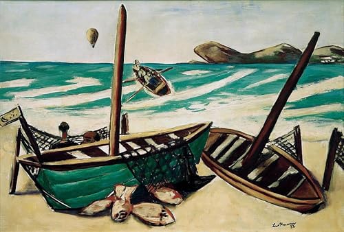 Tableaux Peinture sur Toile Paysage côtier Max Beckmann Décoration Chambre Adulte