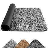 Mibao Fußmatte für Innen, Schwarz Grau 40x60 cm, Eingangstürmatte, Maschinenwaschbar, rutschfeste Türmatte Indoor Fußmatte, Absorbierende Fußmatte, Badezimmer Türmatte