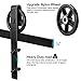 EaseLife 10 FT Double Door Sliding Barn Door Hardware Track Kit,Big Spoke Wheel,Heavy Duty,Slide Smoothly Quietly,Easy Install (10FT Track for Double 30