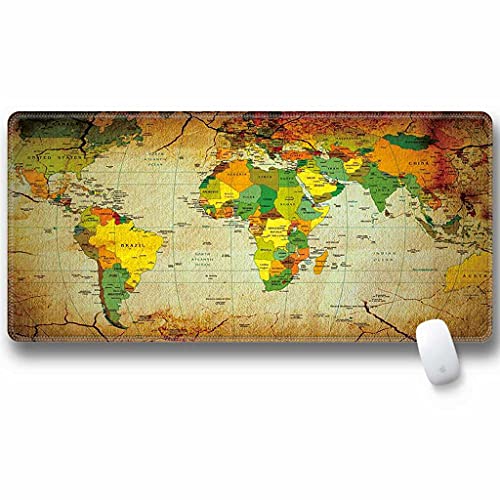 Tapis de souris gaming carte du monde pour organiser votre bureau d'ordinateur