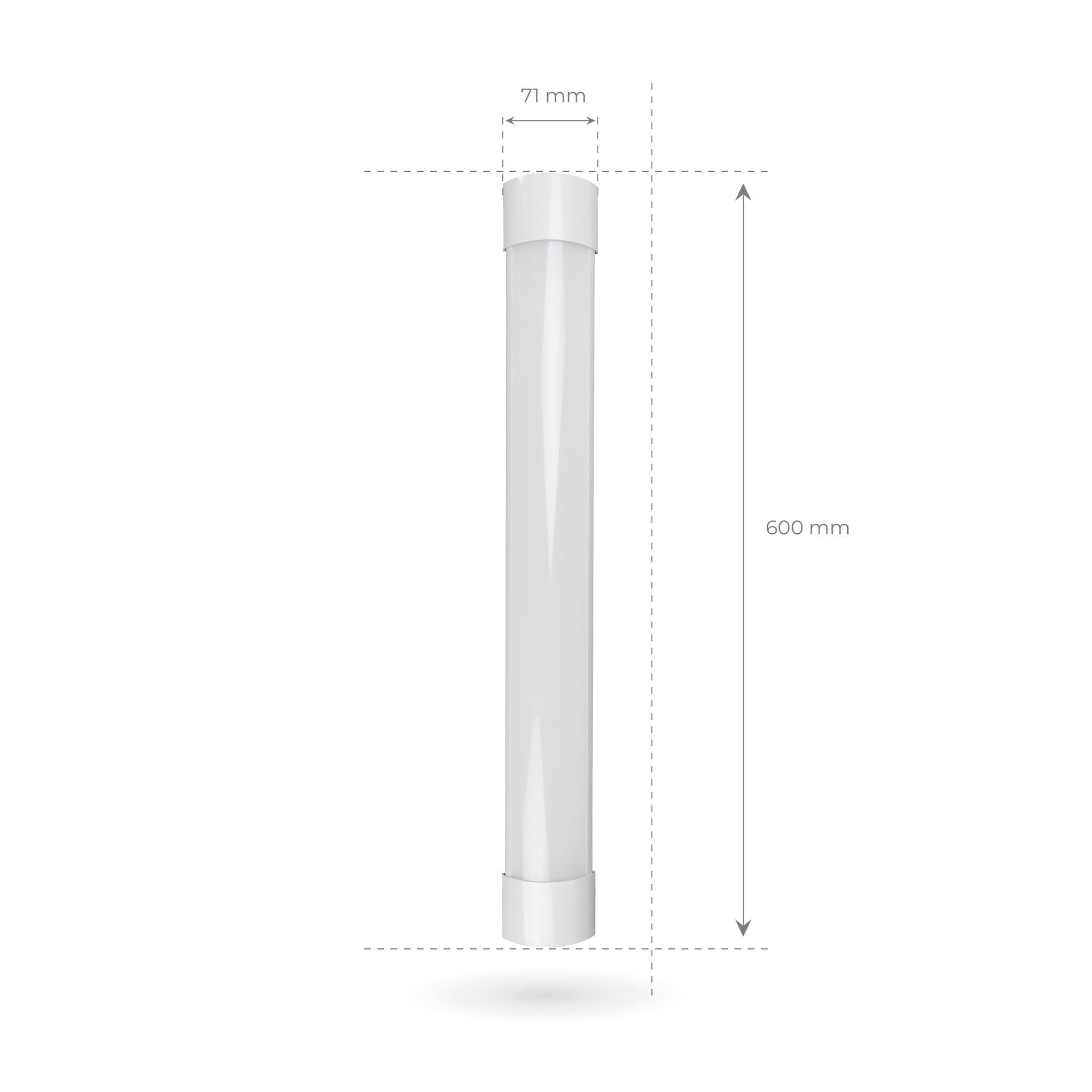 Ledvion - 2er Set, Feuchtraumleuchte LED, 60cm, IP20, 15W, 2400 Lumen, Neutralweiss, 6500K, Koppelbar, garagenbeleuchtung, werkstattbeleuchtung, kellerleuchte, deckenleuchte
