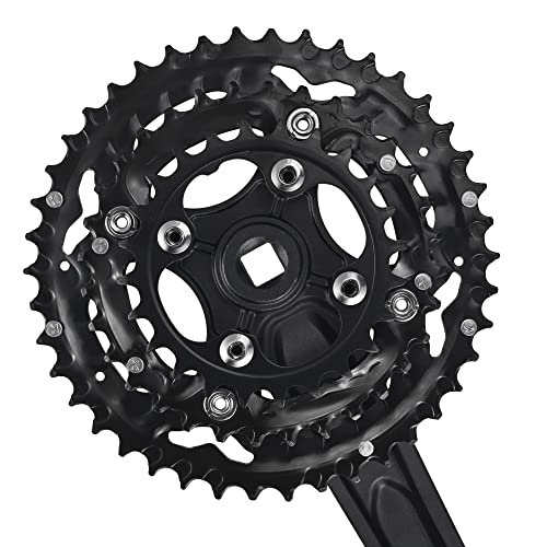 Cysky 3X 10 Speed Bike Crankset 170Mm 104/64 Bcd Crank Arm Set 42-32-24T Easy To Replacement Mtb Bmx Road Bicycle Crankset Compatible With Shimano,Sram,Fsa, Gaint (10S 42-32-24T) #TOP5