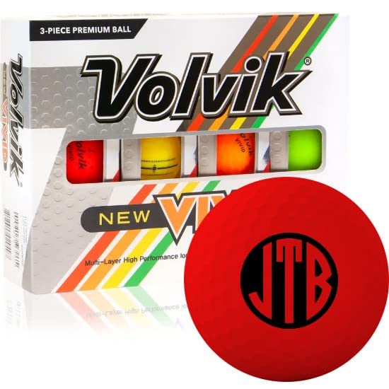 Volvik 2022 Vivid Matte Multi-Color Monogram Golf Balls