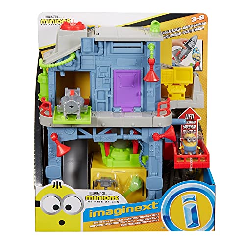 Fisher-Price Imaginext GMP35 - Minions Grus Geheimversteck-Spielseinion Otto-Figur und abnehmbarer Rakete, Spielzeug für… – Bild 5