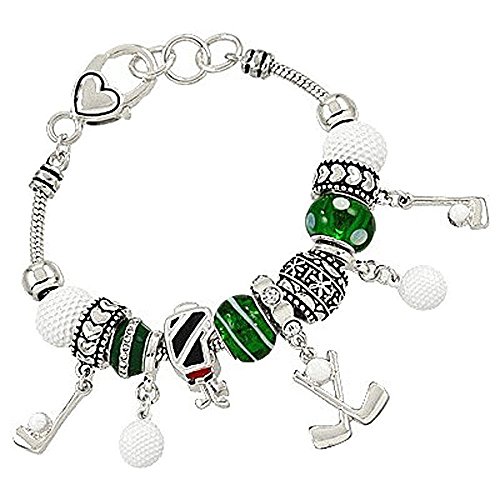 Product Image of the Lola Bella Gifts Golf Charm Bracelet with Gift Box