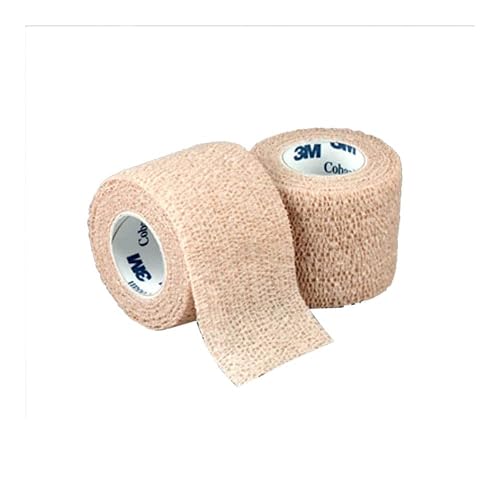 3M Health Care MMM 1582 Coban - Envoltura autoadherente, 2 pulgadas x 5 yardas, color marrón (paquete de 36)