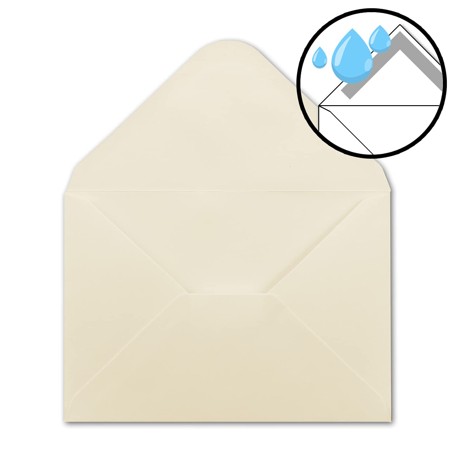 200x Faltkartenset inklusive Briefumschläge DIN A6 / C6 in Naturweiß - Blanko Einladungskarten 10,5 x 14,8 cm zum Selbstgestalten & Kreieren
