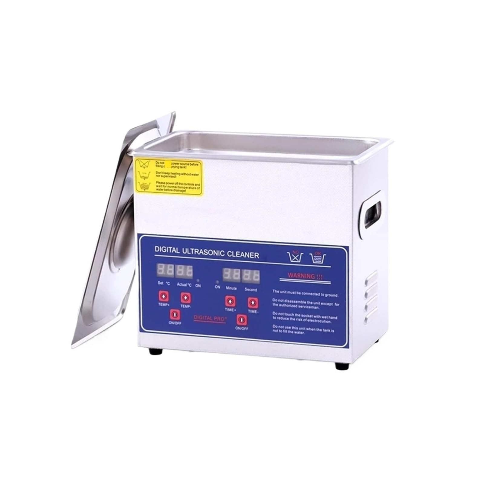 Limpiador de joyas, Máquina De Limpieza Ultrasónica, Caja Acero Inoxidable Con Temporizador Baño Ultra Limpiador Digital 2L 3L,para retenedores
