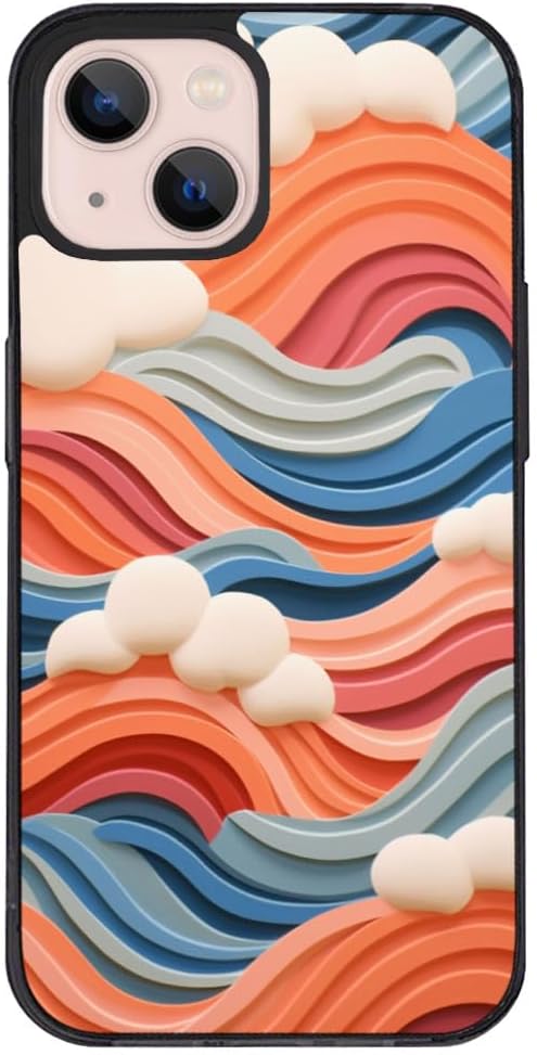 Abstract Waves Design iPhone 13 Mini Case - Birthday Presents - Great Present Ideas Multicolor
