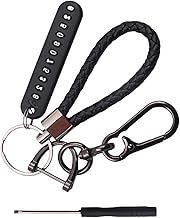 Portachiavi per targa con numero di telefono anti-smarrimento, catena per auto, decorazione per interni, riutilizzabile, scheda informativa