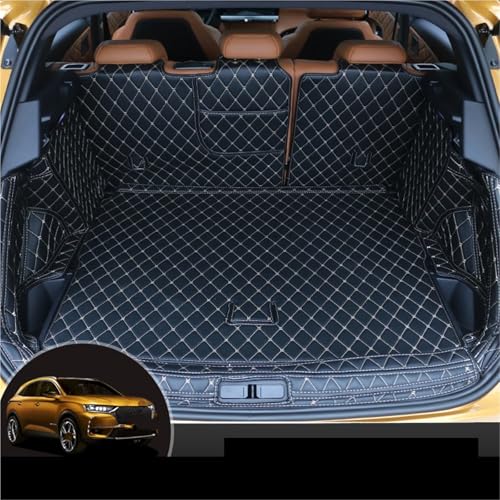 Tapis de coffre en cuir DS7 2017-2020 finition luxe marron