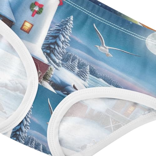 Toddler Underwear Floral 2t Cotton Cute Panties Girl Fancy Briefs Undies Kids Coastal Winter Scene Glowing Lighthouse4