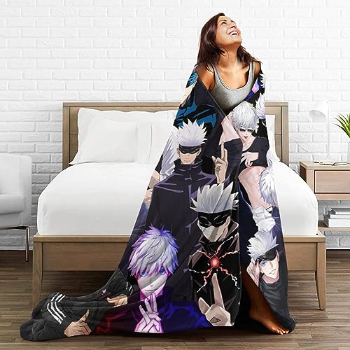 Zyqubaw FDSFVSWD1-BLACK-244 Blanket Gojo Satoru Soft And Comfortable Wool Fleece Throw Blankets thumb #5