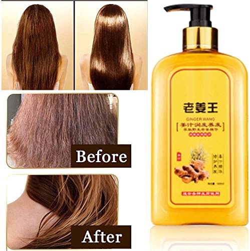 Ginaday Instant Ginger Hair Regrowth Shampoo,17.6Oz Ginger Shampoo For Hair Growth, Ginger Hair Care Shampoo, Anti-Hair Loss Hair Shampoo(500Ml) #TOP1