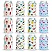 Blue Panda 12-Pack Summer Beer Can Sleeves (Flamingo, Tropical Fruit, Toucan, Ice Cream)