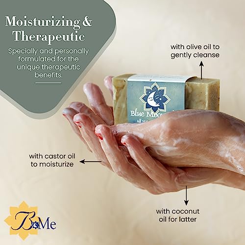 Bluemoonelise Lemongrass All Natural Bar Soap For Men And Women, Made With Organic Ingredients, Handmade In The Usa, Moisturizing And Therapeutic For Face/Body, Soap Bar For Sensitive Skin #TOP6