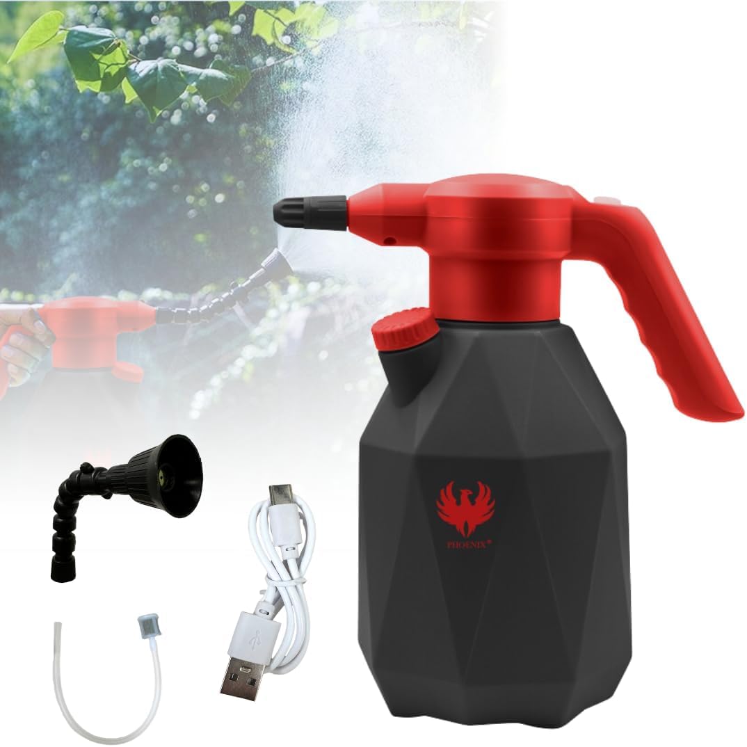 Phoenix - Pulverizador Eléctrico Easy Sprayer 2L | Pulverizador Agua con Batería Recargable y Autonomía de 3H | Pulverizador Plantes de ABS/HDPE | Ligero y Duradero