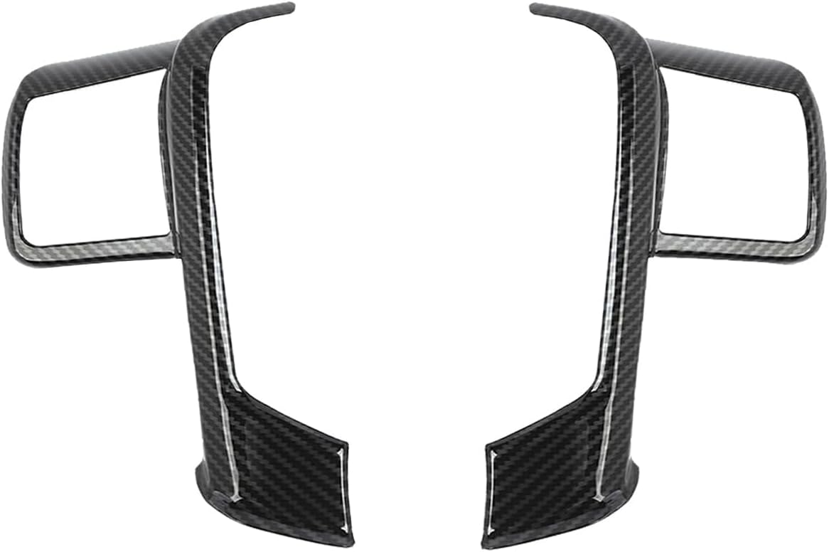 Linskip Steering Wheel Trim Compatible with 2008-2016 Ford F250/F350/F450/F550 & 2007-2012 Ford Expedition, Steering Wheel Cover, Interior Accessorie Carbon Fiber Black