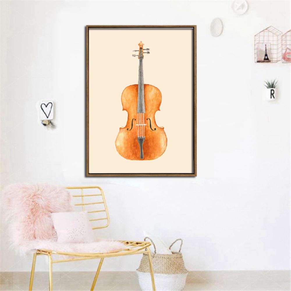 Regalo de pared solo lienzo de guitarra grande original 6