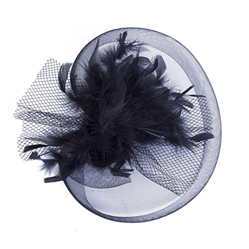 Pince à cheveux brillante et accessoires cheveux plumes style rétro